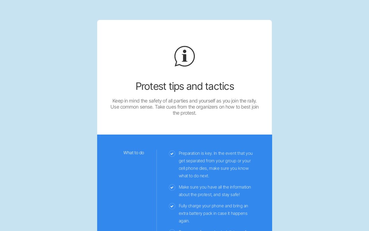 Protest Tips